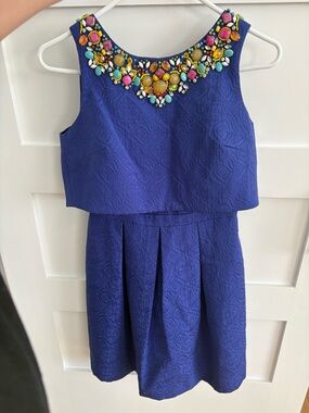Anthropologie 3-way Royal Blue Fit-and-Flare Dress